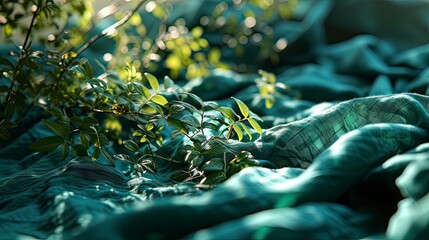 Obraz premium Green Cloth Texture Background Illustration, Wallpaper Pictures, Background Hd