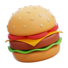 Hamburger 3D Illustration