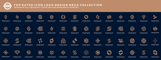 Letter S monogram logo design mega collection. Abstract icon logo for your business company identity