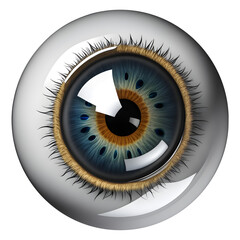 Eyeball medical illustration, 3d rendering of human body