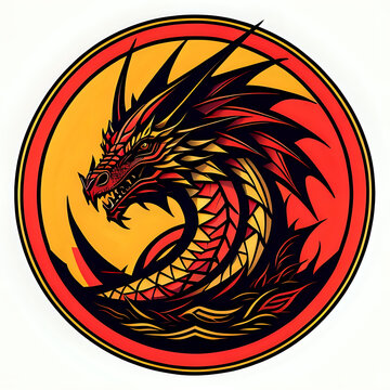 chinese zodiac year of the dragon, chinese new year, chinese new year, logo iconic dragon, circel logo dragon, red dragon logo, wood dragon chinese new year symbol, logo red dragon cool