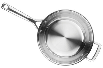 Pan or Wok. Stainless steel wok pan non-stick without lid. Scratch Proof metal cookware for gas,...