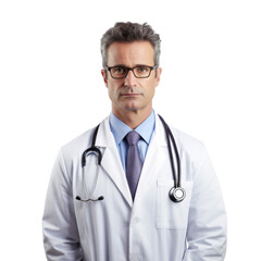 Fototapeta premium Professional specialist medical doctor transparent background