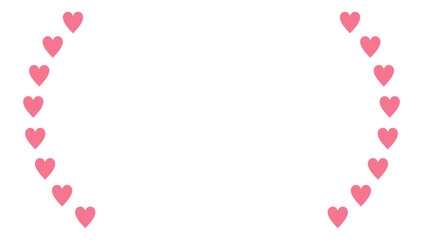 hearts background card banner frame card for valentine and wedding, pink heart love Paper cut decorations for Valentine's day border or frame design