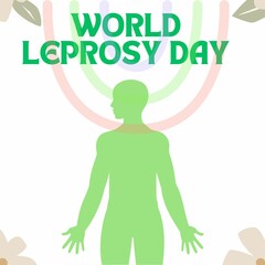 Illustration design of World Leprosy Day or logos for World Leprosy Fight Day.