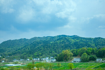 Martin Highway, Lu'an City, Anhui Province - winding mountain scenery against the blue sky
