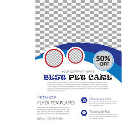 Best pet care vector template design
