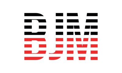 BJM three initial letter iconic line negative space minimal logo design vector template. monogram, abstract, wordmark, business, typography, minimalist, brand, company, flat, modern, unique, simple