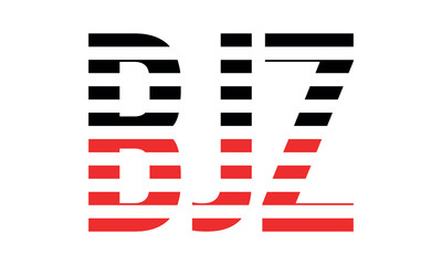 BJZ three initial letter iconic line negative space minimal logo design vector template. monogram, abstract, wordmark, business, typography, minimalist, brand, company, flat, modern, unique, simple