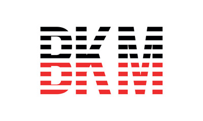 BKM three initial letter iconic line negative space minimal logo design vector template. monogram, abstract, wordmark, business, typography, minimalist, brand, company, flat, modern, unique, simple