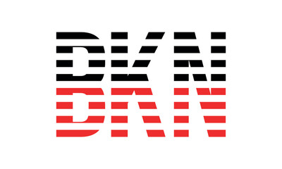 BKN three initial letter iconic line negative space minimal logo design vector template. monogram, abstract, wordmark, business, typography, minimalist, brand, company, flat, modern, unique, simple