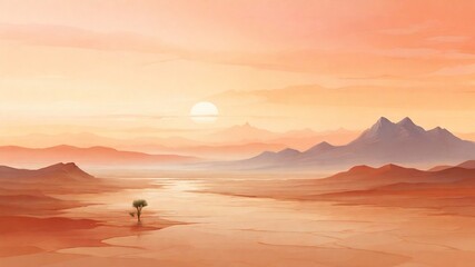 Obraz na płótnie Canvas Desert with the mountains 