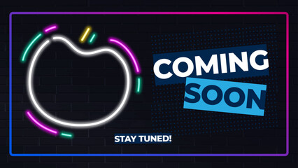 Futuristic Coming Soon Banner with Circular Brilliance and Modern Typography