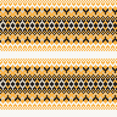 Colourful Chevron Fair Isle Seamless Pattern Design