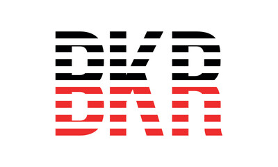 BKR three initial letter iconic line negative space minimal logo design vector template. monogram, abstract, wordmark, business, typography, minimalist, brand, company, flat, modern, unique, simple