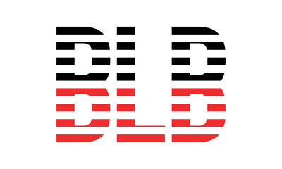 BLB three initial letter iconic line negative space minimal logo design vector template. monogram, abstract, wordmark, business, typography, minimalist, brand, company, flat, modern, unique, simple