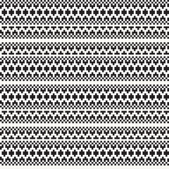 Monochrome Chevron Fair Isle Seamless Pattern Design