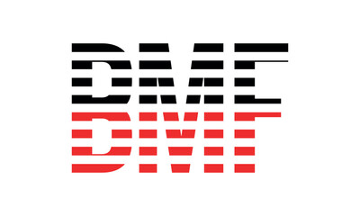 BMF three initial letter iconic line negative space minimal logo design vector template. monogram, abstract, wordmark, business, typography, minimalist, brand, company, flat, modern, unique, simple