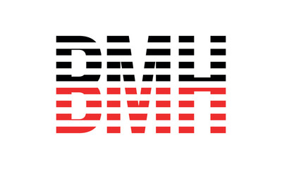 BMH three initial letter iconic line negative space minimal logo design vector template. monogram, abstract, wordmark, business, typography, minimalist, brand, company, flat, modern, unique, simple