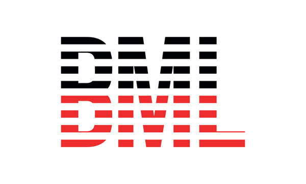 BML three initial letter iconic line negative space minimal logo design vector template. monogram, abstract, wordmark, business, typography, minimalist, brand, company, flat, modern, unique, simple