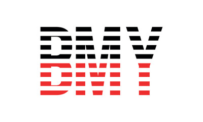 BMY three initial letter iconic line negative space minimal logo design vector template. monogram, abstract, wordmark, business, typography, minimalist, brand, company, flat, modern, unique, simple