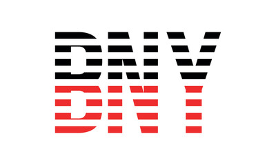 BNY three initial letter iconic line negative space minimal logo design vector template. monogram, abstract, wordmark, business, typography, minimalist, brand, company, flat, modern, unique, simple