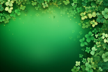 Shamrock green background. Saint Patrick's day background. 