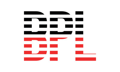 BPL three initial letter iconic line negative space minimal logo design vector template. monogram, abstract, wordmark, business, typography, minimalist, brand, company, flat, modern, unique, simple