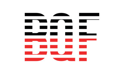 BQF three initial letter iconic line negative space minimal logo design vector template. monogram, abstract, wordmark, business, typography, minimalist, brand, company, flat, modern, unique, simple