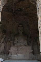 Fototapeta na wymiar Luoyang City, Henan Province-Longmen Grottoes Historical Buildings