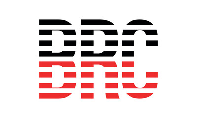 BRC three initial letter iconic line negative space minimal logo design vector template. monogram, abstract, wordmark, business, typography, minimalist, brand, company, flat, modern, unique, simple