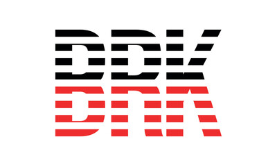 BRK three initial letter iconic line negative space minimal logo design vector template. monogram, abstract, wordmark, business, typography, minimalist, brand, company, flat, modern, unique, simple