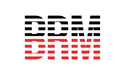 BRM three initial letter iconic line negative space minimal logo design vector template. monogram, abstract, wordmark, business, typography, minimalist, brand, company, flat, modern, unique, simple