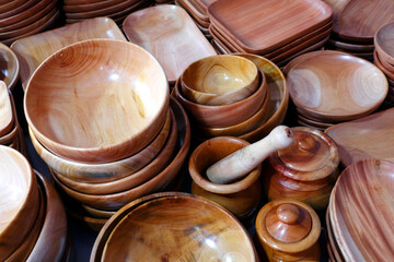 Wooden kitchen utensils, Wooden Kitchen Ware in different shapes.