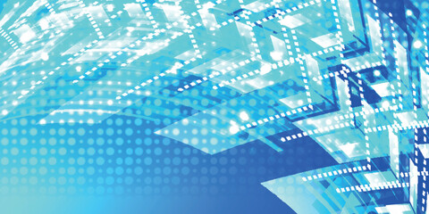 Obraz premium テクノロジー スピード ネットワーク 青 背景