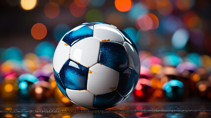 soccer ball on the stage