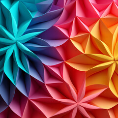 Vibrant color 3D seamless decorative texture