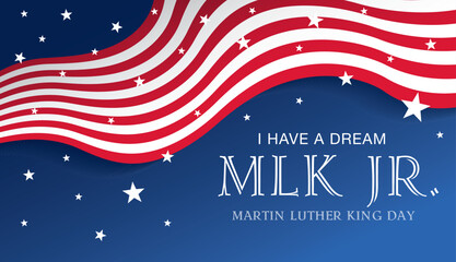 martin luther king day banner layout design vector illustration