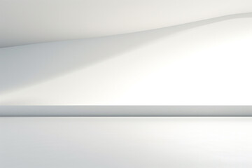 Building and architecture, graphic resources, surreal modern art concept. Abstract white geometric shape objects, landscape or building background. Pure white surreal landscape blank background