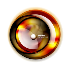 Abstract Glass Circle Banner Template