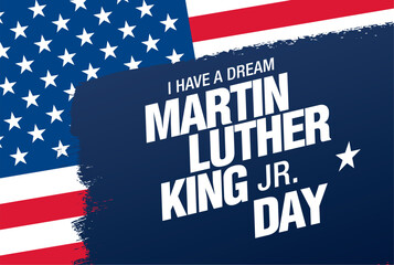 martin luther king day banner layout design, vector illustration