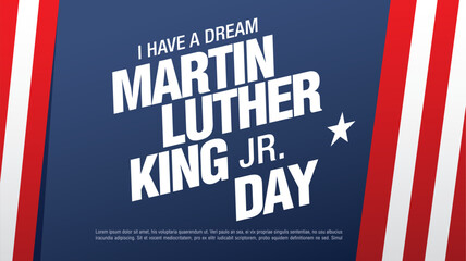 martin luther king day banner layout design, vector illustration