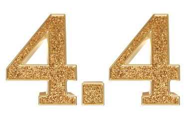 4.4 sell discount gold 3d number render