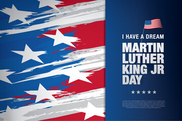 martin luther king day banner layout design, vector illustration