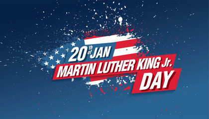 martin luther king day banner layout design, vector illustration - obrazy, fototapety, plakaty