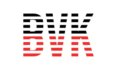 BVK three initial letter iconic line negative space minimal logo design vector template. monogram, abstract, wordmark, business, typography, minimalist, brand, company, flat, modern, unique, simple