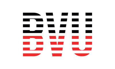 BVU three initial letter iconic line negative space minimal logo design vector template. monogram, abstract, wordmark, business, typography, minimalist, brand, company, flat, modern, unique, simple