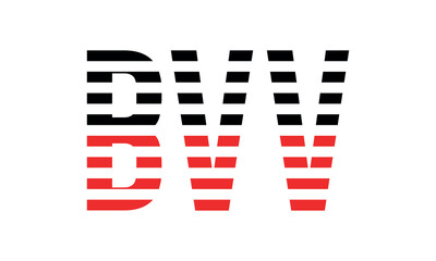 BVV three initial letter iconic line negative space minimal logo design vector template. monogram, abstract, wordmark, business, typography, minimalist, brand, company, flat, modern, unique, simple