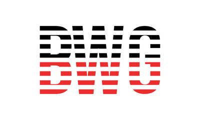 BWG three initial letter iconic line negative space minimal logo design vector template. monogram, abstract, wordmark, business, typography, minimalist, brand, company, flat, modern, unique, simple