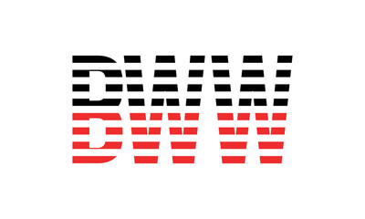 BWW three initial letter iconic line negative space minimal logo design vector template. monogram, abstract, wordmark, business, typography, minimalist, brand, company, flat, modern, unique, simple